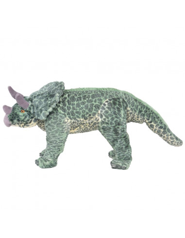 Dinosauro Triceratops in Peluche in Piedi Verde XXL