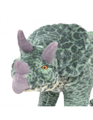 Dinosauro Triceratops in Peluche in Piedi Verde XXL