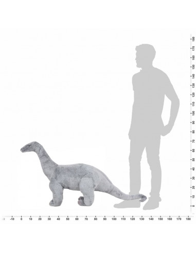 Dinosauro Brachiosaurus in Peluche in Piedi Grigio XXL