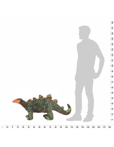 Dinosauro Stegosaurus in Peluche in Piedi Verde e Arancione XXL