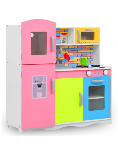 Cucina Giocattolo per Bambini in MDF 80x30x85 cm Multicolore