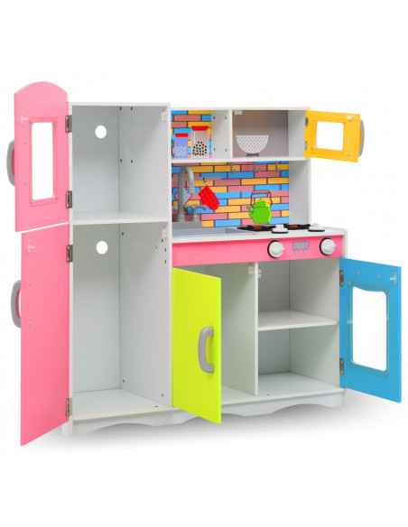 Cucina Giocattolo per Bambini in MDF 80x30x85 cm Multicolore
