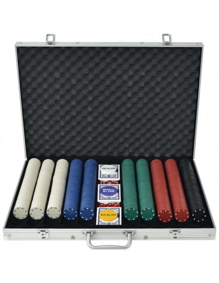 Set da Poker con 1000 Chips Alluminio