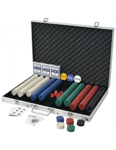 Set da Poker con 1000 Chips Alluminio