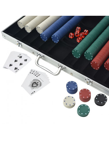 Set da Poker con 1000 Chips Alluminio