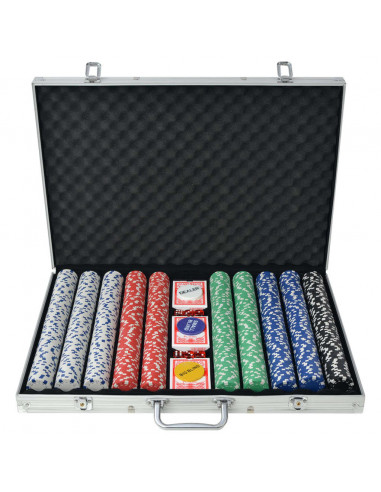 Set da Poker con 1000 Chips Alluminio