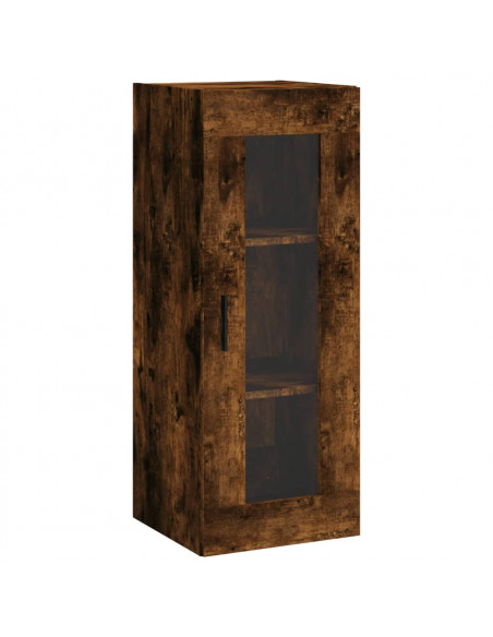 Credenza Rovere Fumo 34,5x34x180 cm in Legno Multistrato