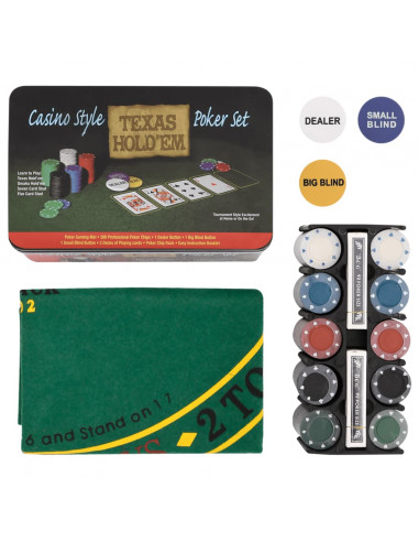 Set di Fiches da Poker 200 pz 4 g