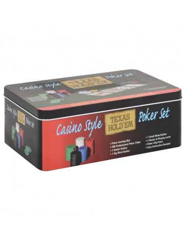 Set di Fiches da Poker 200 pz 4 g