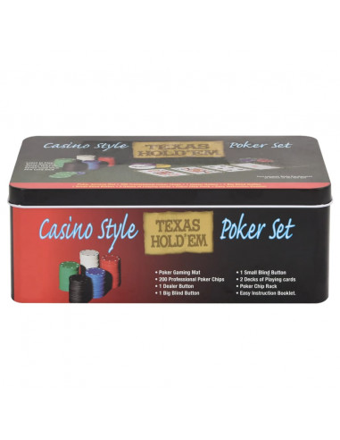 Set di Fiches da Poker 200 pz 4 g