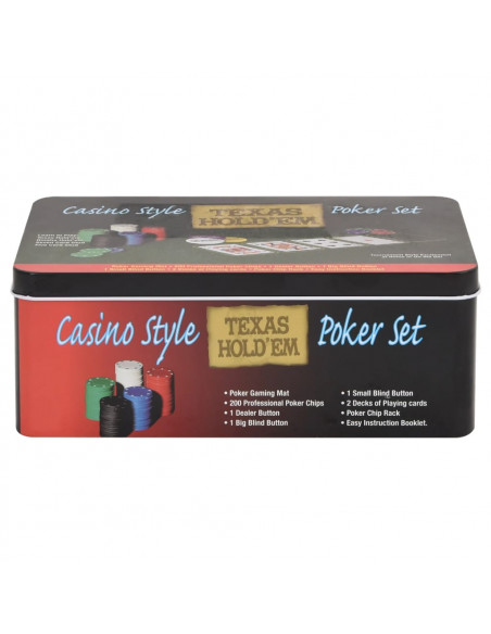 Set di Fiches da Poker 200 pz 4 g