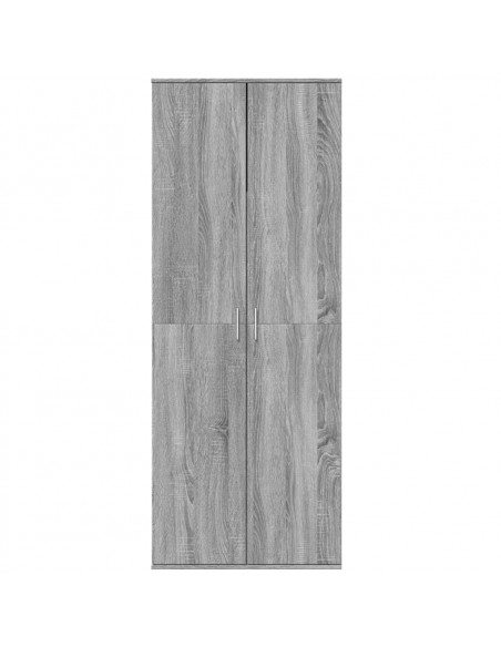 Credenza Grigio Sonoma 70x35x180 cm in Legno Multistrato