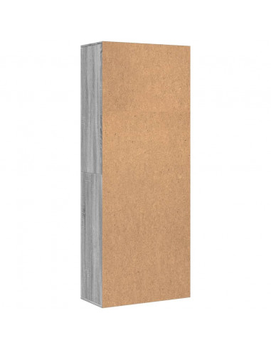 Credenza Grigio Sonoma 70x35x180 cm in Legno Multistrato