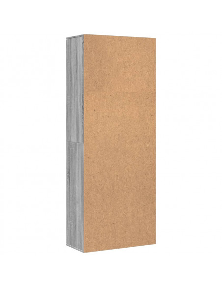 Credenza Grigio Sonoma 70x35x180 cm in Legno Multistrato