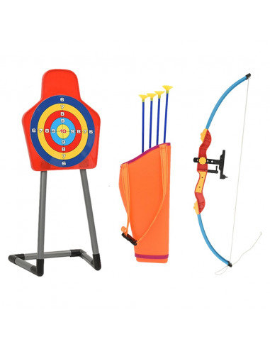 Set di Tiro con l'Arco per Bambini Arco e Frecce con Bersaglio