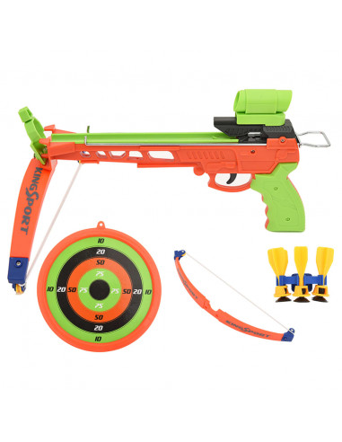 Set Balestra e Dardo Giocattolo per Bambini con Bersaglio