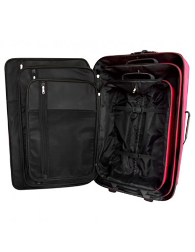 Set da Viaggio Trolley e Borse 5 pz Rosso