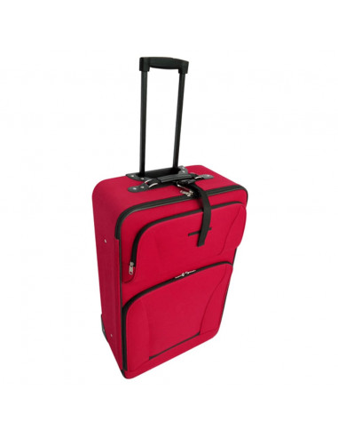 Set da Viaggio Trolley e Borse 5 pz Rosso