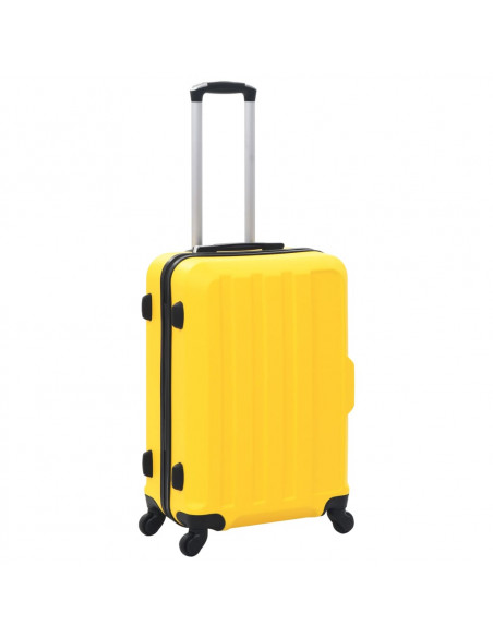 Set Trolley a Custodia Rigida 3 pz Giallo in ABS