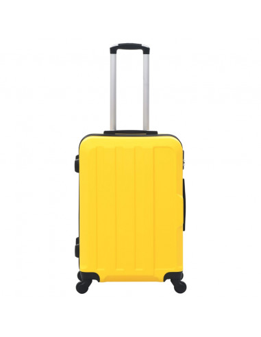 Set Trolley a Custodia Rigida 3 pz Giallo in ABS