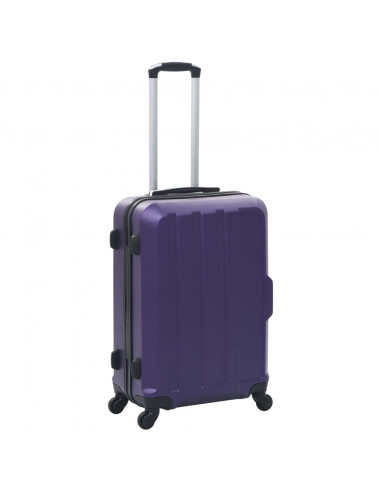 Set Trolley a Custodia Rigida 3 pz Viola in ABS