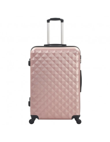 Set Trolley a Custodia Rigida 3 pz Oro Rosa in ABS