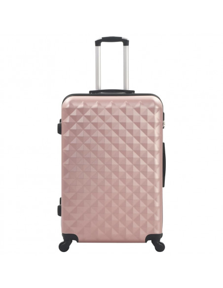 Set Trolley a Custodia Rigida 3 pz Oro Rosa in ABS