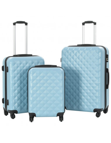 Set Trolley a Custodia Rigida 3 pz Blu in ABS