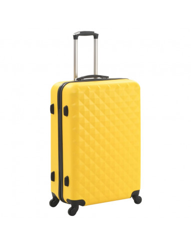 Set Trolley a Custodia Rigida 3 pz Giallo in ABS