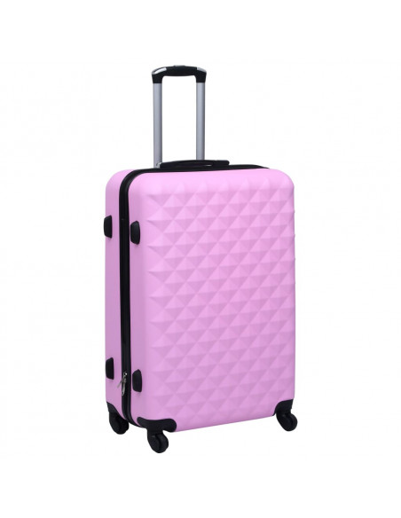 Set Valigie Trolley a Custodia Rigida 3 pz Rosa in ABS