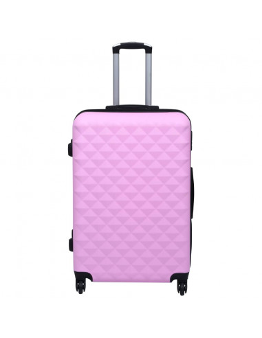 Set Valigie Trolley a Custodia Rigida 3 pz Rosa in ABS