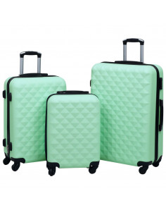 Set Valigie Trolley a Custodia Rigida 3 pz Menta in ABS 2