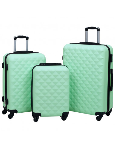 Set Valigie Trolley a Custodia Rigida 3 pz Menta in ABS