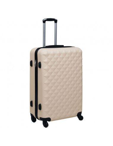 Set Valigie Trolley a Custodia Rigida 3 pz Oro in ABS