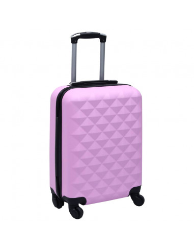 Set Valigie Trolley a Custodia Rigida 2 pz Rosa in ABS