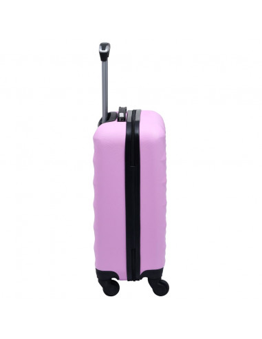 Set Valigie Trolley a Custodia Rigida 2 pz Rosa in ABS