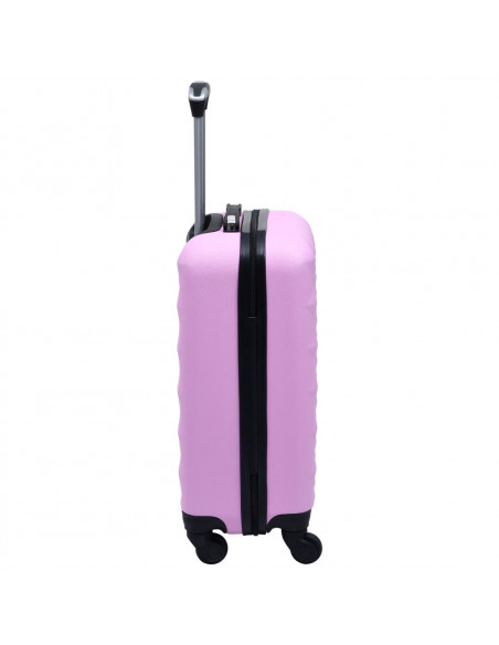 Set Valigie Trolley a Custodia Rigida 2 pz Rosa in ABS