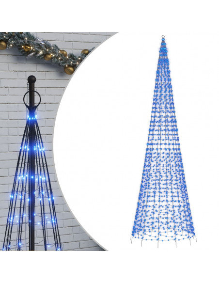 Illuminazione Albero di Natale su Pennone 1534LED Blu 500cm