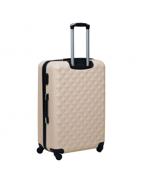 Set Valigie Trolley a Custodia Rigida 2 pz Oro in ABS