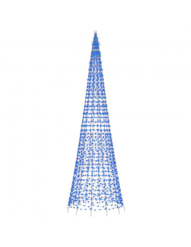 Illuminazione Albero di Natale su Pennone 1534LED Blu 500cm