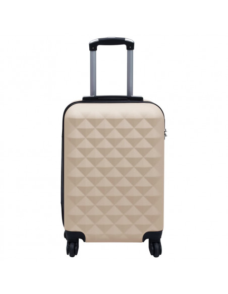 Set Valigie Trolley a Custodia Rigida 2 pz Oro in ABS