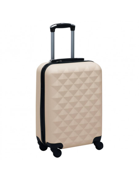 Set Valigie Trolley a Custodia Rigida 2 pz Oro in ABS