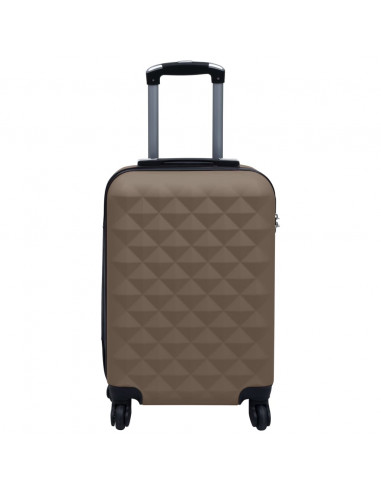 Set Valigie Trolley a Custodia Rigida 2 pz Marrone in ABS