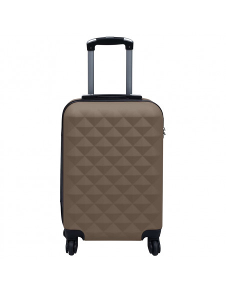 Set Valigie Trolley a Custodia Rigida 2 pz Marrone in ABS