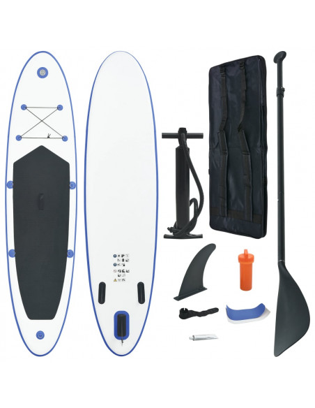 Set Tavola Gonfiabile da SUP Blu e Bianco