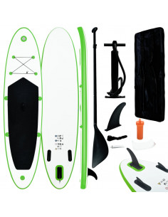 Set Tavola da SUP Gonfiabile Verde e Bianco 2