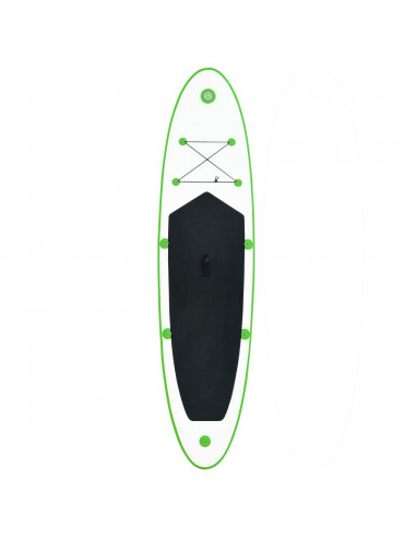 Set Tavola da SUP Gonfiabile Verde e Bianco