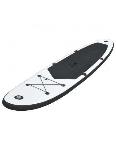 Set Tavola Gonfiabile da SUP Nero e Bianco
