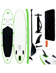 Set Tavola da SUP Gonfiabile Verde e Bianco 2