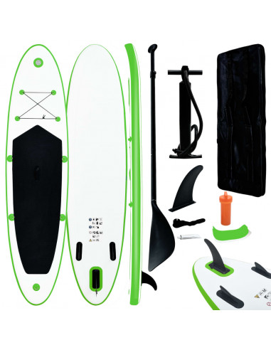 Set Tavola Gonfiabile da SUP Verde e Bianco